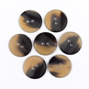 Horn Buttons / Size 11-50 mm. / 2 Holes / Buttons for Cardigans, Blazer, Suits, Sport Coat, Shirt, Jacket, Sweater