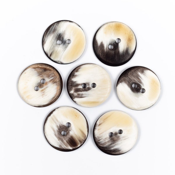 Handcrafted Horn Buttons for Sewing Projects - Eco-friendly DIY Accessories