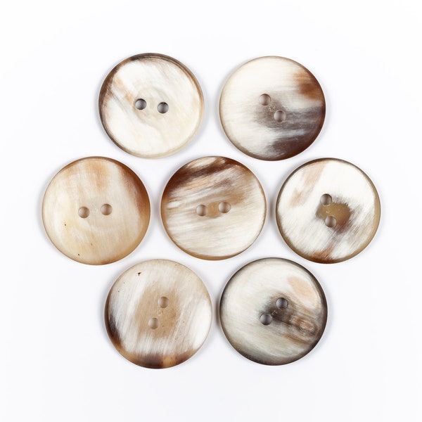 Genuine Horn Buttons In Various Sizes, White Fancy Buttons For Sewing And Knitting, Very High Quality !!!