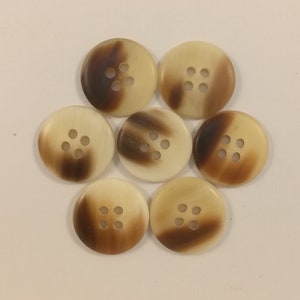 Horn buttons / 10-28 mm. / 4 holes  / Buttons for Cardigans, Blazer, Suits, Sport Coat, Shirt, Jacket, Sweater