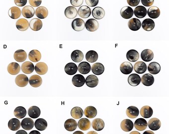 Bottoni in corno ecologici fatti a mano per cucito, lavoro a maglia e artigianato
