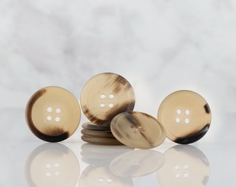 Buttons 10mm, 15mm, 20mm, 23mm, 25m, 28mm Perfect For Suit, Shirts, Coat. Handmade Real genuine horn button, Inch Sizes.