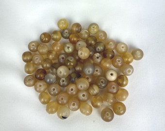 Cuentas de cuerno de toro natural: suministros de joyería orgánicos (6 mm-12 mm)