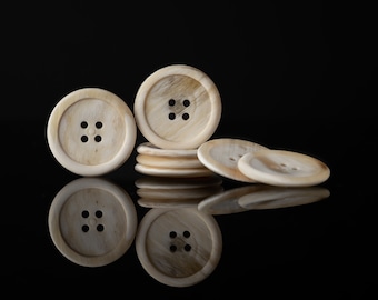 Buttons 10mm, 15mm, 20mm, 23mm, 25m, 28mm Perfect For Suit, Shirts, Coat. Color: Ivory, White, bone. Handmade Real genuine horn button, inch