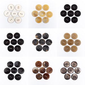 Bottoni in corno di bue naturale / Bottoni in corno fatti a mano / Forniture per artigianato e maglieria