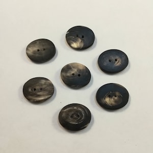 Horn oval buttons, 25x20 mm/1x0.8 inches 2 hole
