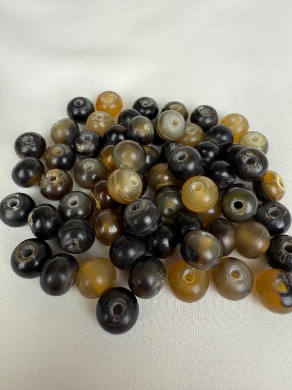 Natural Bull Horn Beads: Organic Jewelry Making Supplies (6-12mm)