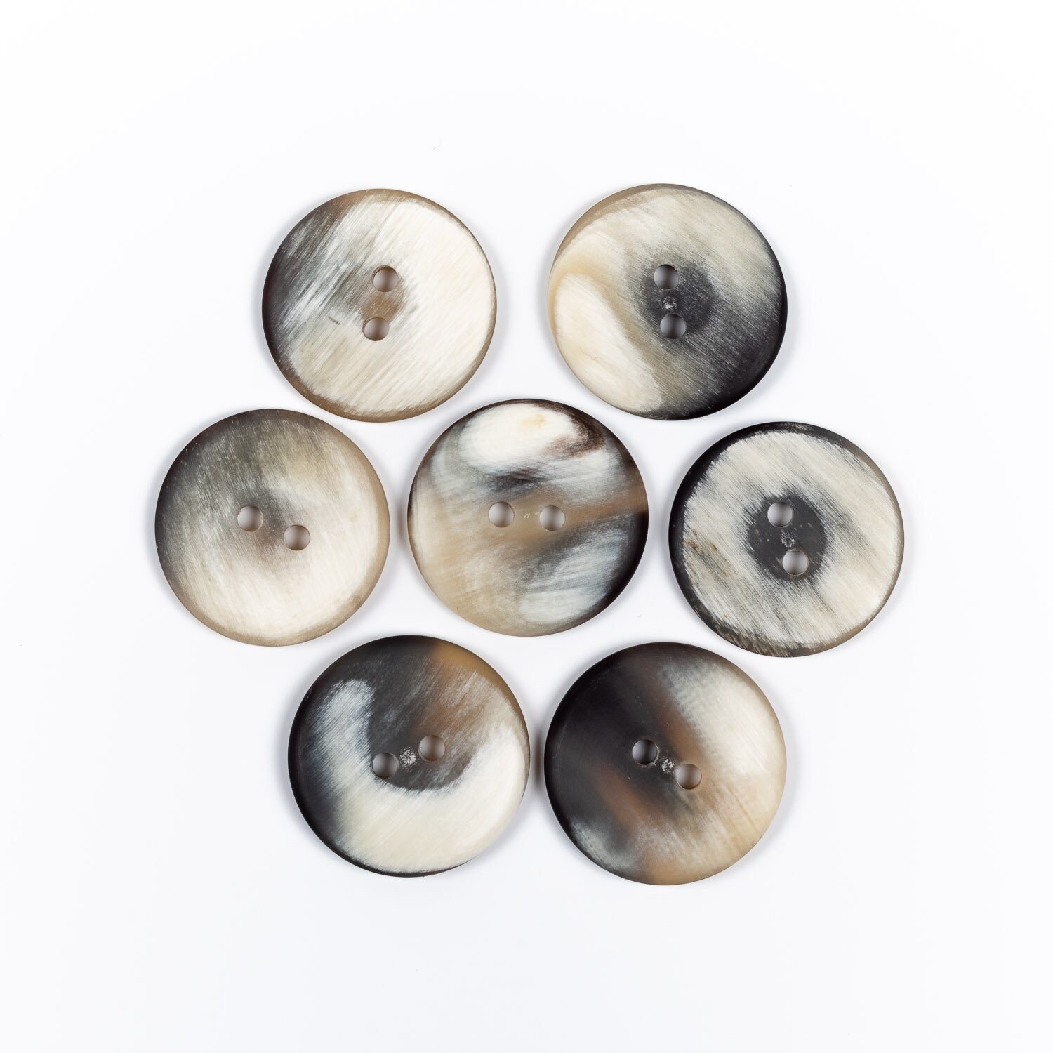 Leekayer 10pcs Dark Coffee Color Resin Toggle Buttons Horn Tooth Shape Two Holes for Duffel Coat Jacket Blazer Sewing 40mm Long Horn Buttons