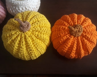 Easy farmhouse Pumpkin Crochet Pattern Instant Digital Download PDF / Fall Thanksgiving Halloween pillow crochet DIY autumn home decor