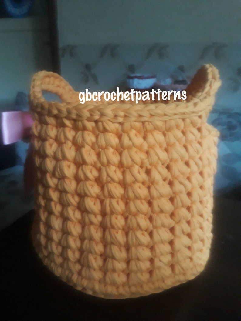 CROCHET PATTERN Crochet Basket Pattern Round Big Basket Etsy