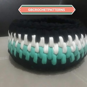 Pattern for crochet basket, crochet nursery round basket, diy basket, storage bin,  crochet basket pattern, sturdy basket gift home decor