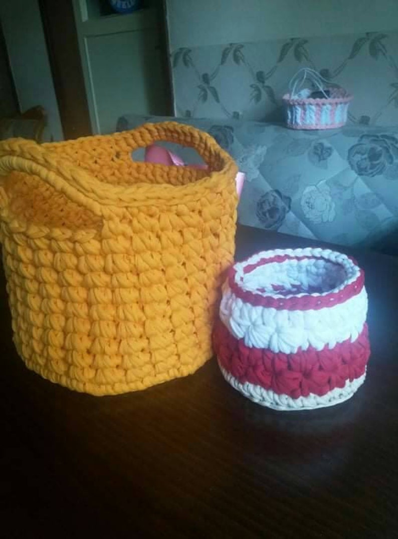 CROCHET PATTERN Crochet Basket Pattern Round Big Basket Etsy