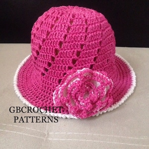 Summer hat Crochet Pattern, Mom and Me, Baby to adult summer Sun hat, Baby girls Hat, crochet summer hat pattern, girls hat, NB to adult