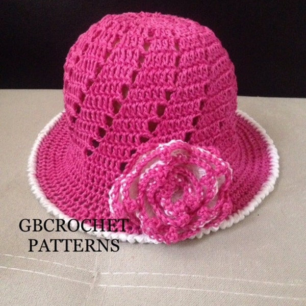 Summer hat Crochet Pattern, Mom and Me, Baby to adult summer Sun hat, Baby girls Hat, crochet summer hat pattern, girls hat, NB to adult