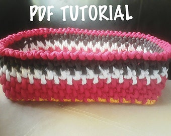 Pattern crochet basket, crochet nursery basket, storage basket, bathroom organizer, nursery decor, big crochet DIY toys storage, home decor