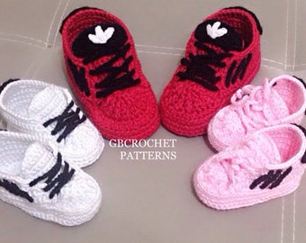 Crochet Pattern Toddlers and kids Sport Shoes, Full of photos, 5 sizes included, Shoes pattern, 1YO to 5YO, Sport shoes patterns, US/UKSH09