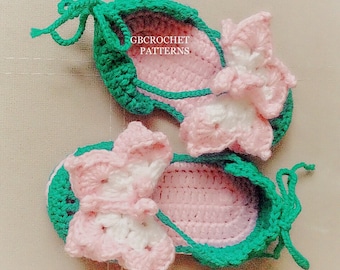 Crochet Pattern baby sandals, girls, baby easy crochet DIY shoes,  girl shoes crochet , sizes 2YO to 5yo, beginner easy baby shoes  SH13