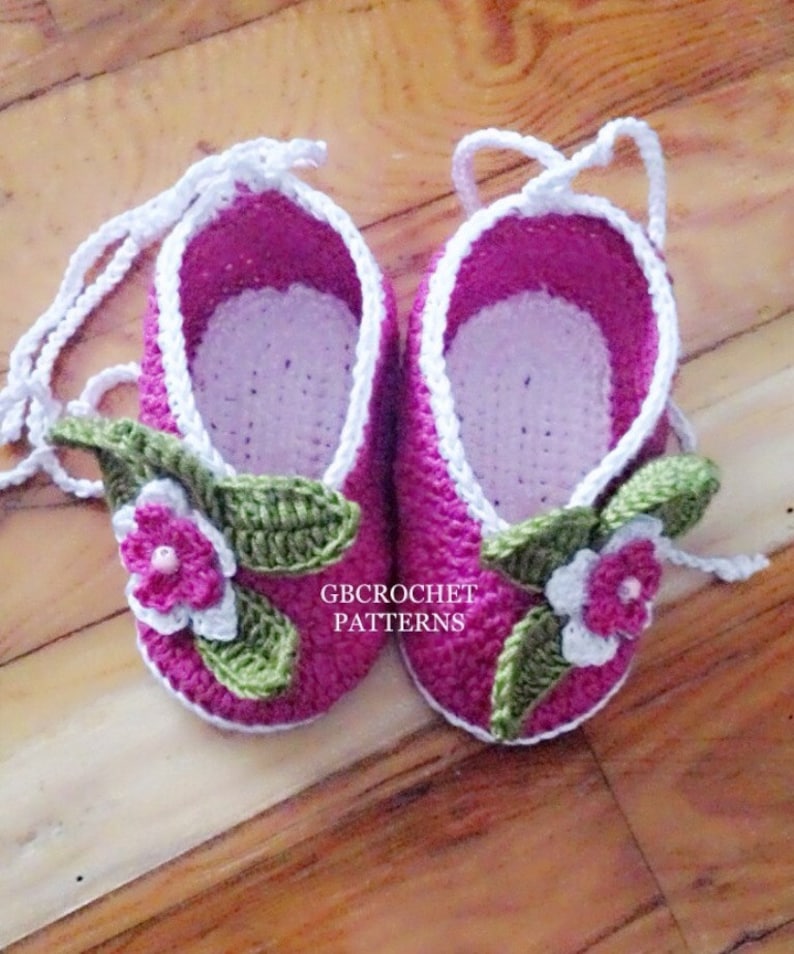 Crochet Pattern Baby Christening Shoes Girls Easy Slipper Etsy