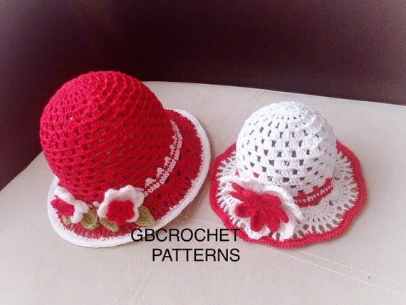 crochet sun hat for baby girl