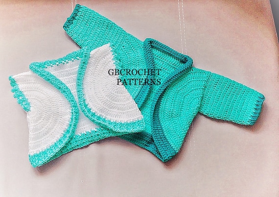 Crochet Pattern Baby Cardigan, Unisex Baby Bolero, Boys Cardigan