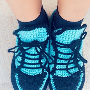 Crochet Pattern sport house shoes, Big girls sizes, Women & Men shoes, US 3-12, with video link, US and UK standard, permission to sell,Sh04 image 5