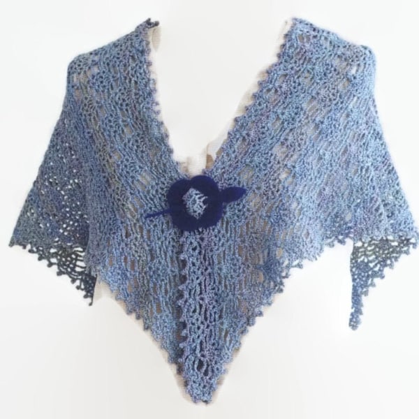 Pattern Crochet Summer Lace shawl, Easy Crochet Shawl, Wrap Tutorial, Triangular shawl Pattern, Lace Scarf Pattern, US and UK, Pt902