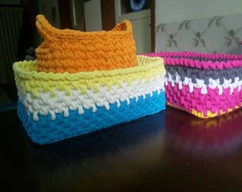 Pattern crochet basket, crochet nursery basket, storage basket, bathroom organizer, nursery decor, big crochet DIY toys storage, home decor