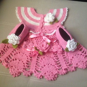 Crochet Baby Dress Pattern Set, Girls Summer Crochet Dress, Dress With ...