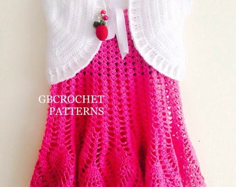 Crochet Pattern baby Dress, baby girl dress  Pattern, Take home dress Crochet baby, girls dress, Infant crochet dress, baby dress gift,