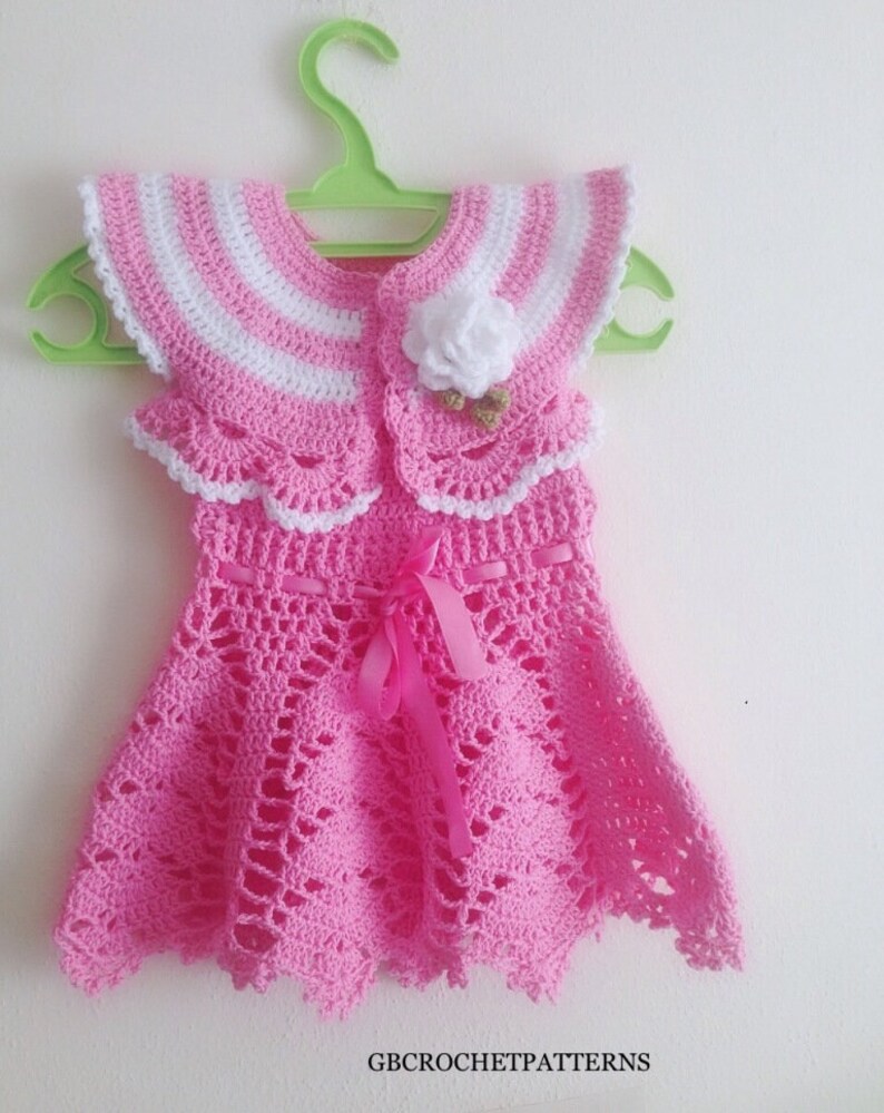 Crochet Baby Dress Pattern Set, Girls Summer Crochet Dress, Dress With