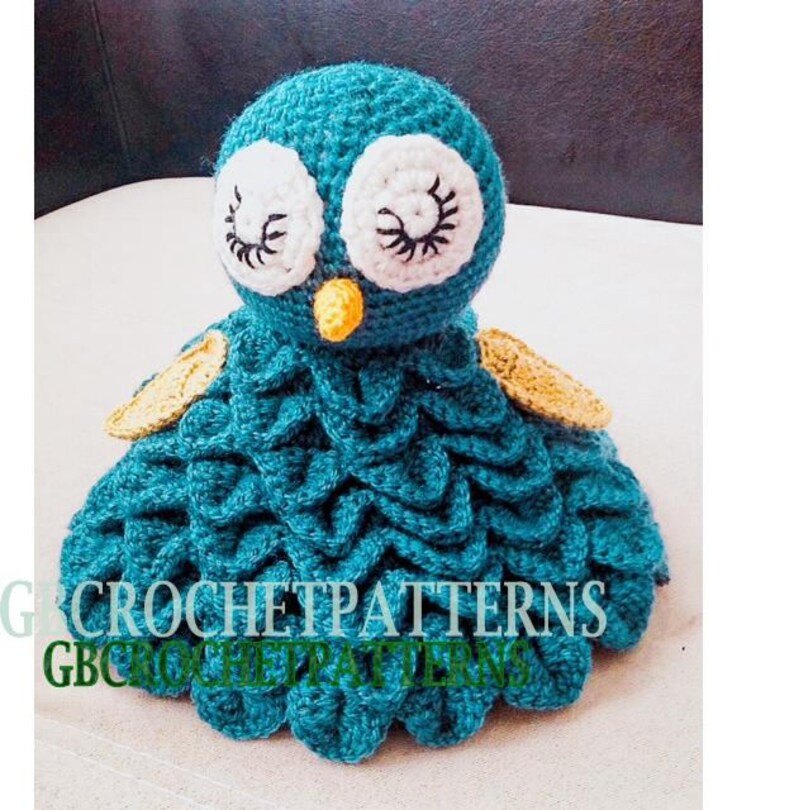 Crochet Pattern Owl Snuggle Blanket Easy Owl Security Etsy