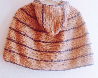 Cape à capuche pour enfants au crochet facile, motif de poncho facile pour bébés - tailles adultes, cape pour garçons au crochet, cape à capuche pour garçons, PTRN n ° BB64