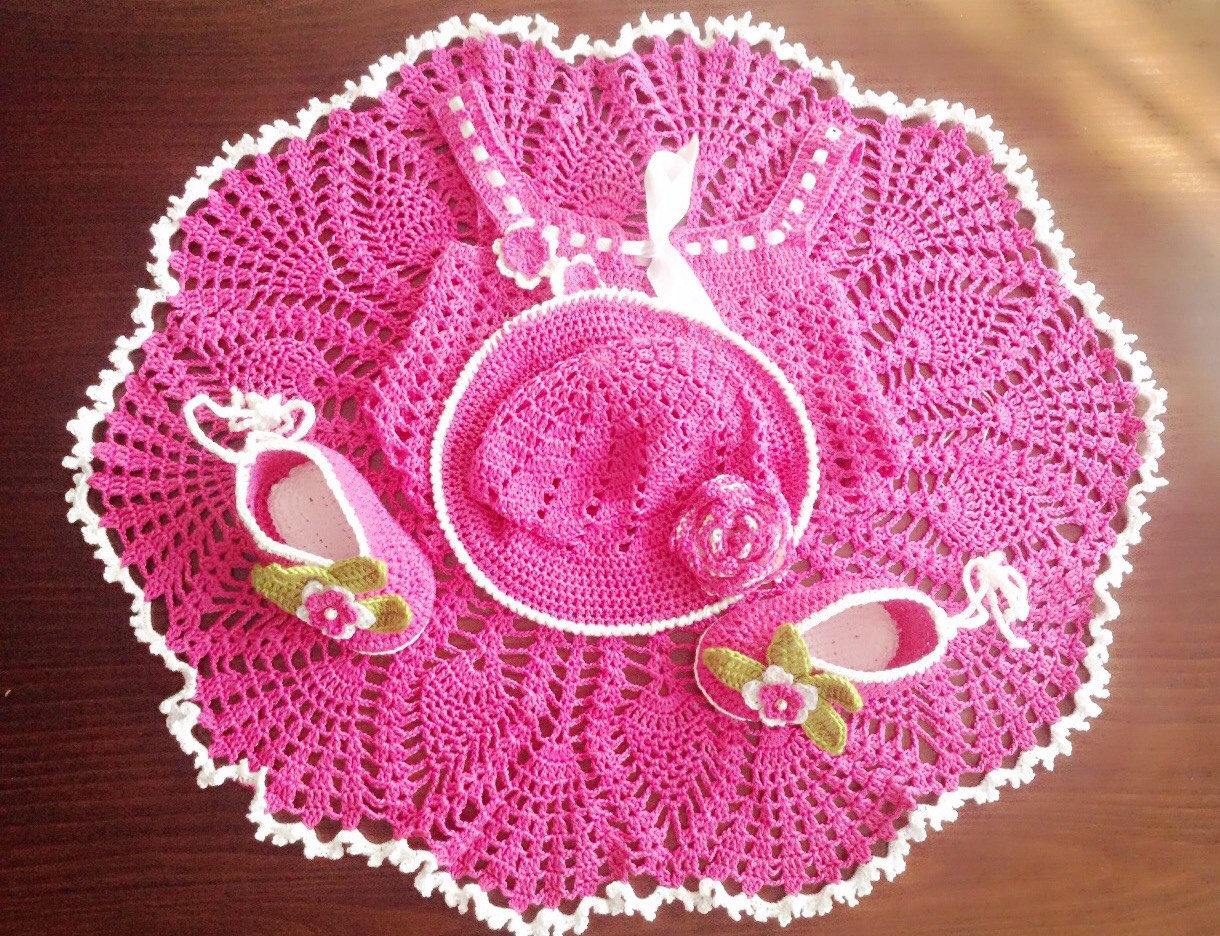30 Baby Hat Crochet Patterns for Sweet Handmade Gifts and Everyday Warmth 20 Baby Dress, Shoes, and Hat Crochet Set