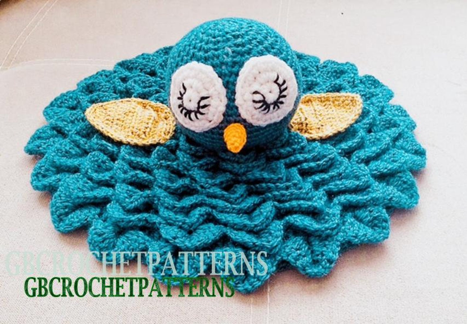 Crochet Pattern Owl Snuggle Blanket Easy Owl Security Etsy