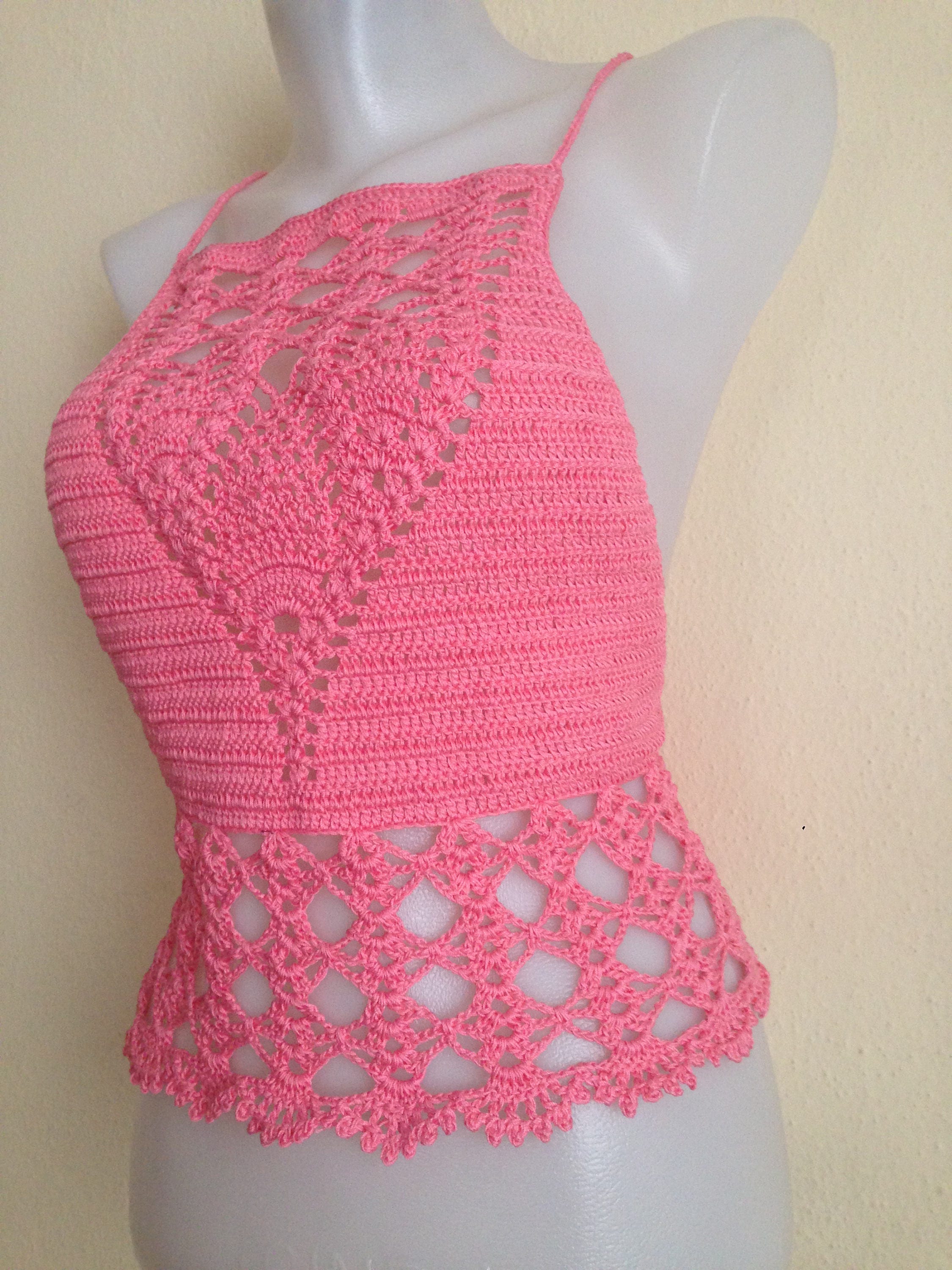 30 Summer Top Crochet Patterns: Chic Styles for Warm-Weather Dressing 19 Pineapple Boho Summer Top Pattern