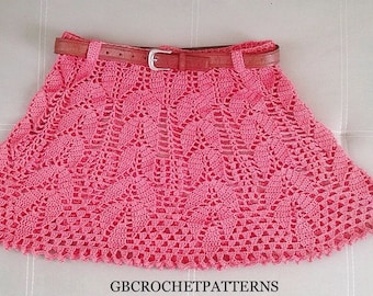 Pattern Summer Crochet adult skirt, crochet summer dress, lace crochet skirt, summer lace skirt, beach wear skirt, easy crochet dress skirt