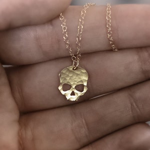 Skull Necklace Skull pendant Gold Skull Necklace Pendant Jewelry zdjęcie 1