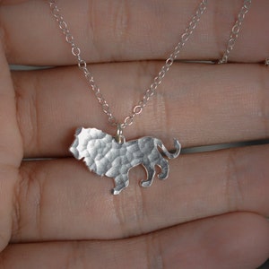 Leo necklace silver lion necklace charm lion pendant lio zodiac necklace