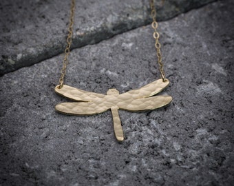 Dragonfly necklace gold dragonfly pendant jewelry dragonfly charm