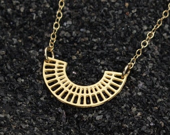 Geometric necklace circle necklace open circle pendant circle jewelry