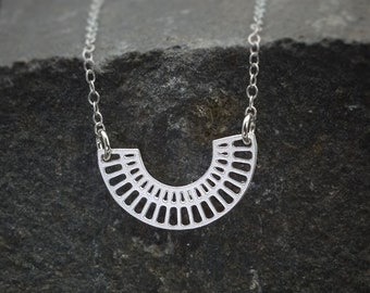 Geometric necklace circle necklace open circle necklace minimalist necklace