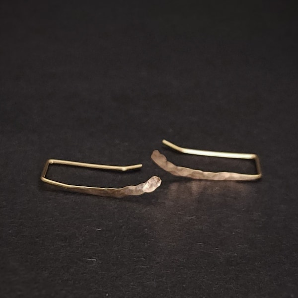 Wire earrings, handmade gold filled earrings