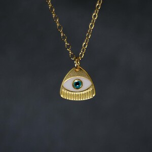 Evil eye necklace, protective talisman jewelry for everyday style, good luck necklace