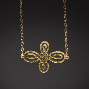 Celtic knot necklace gold Celtic jewelry Irish jewelry Irish necklace