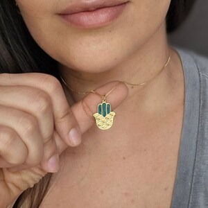 Naszyjnik Hamsa, naszyjnik ochronny, naszyjnik na szczęście