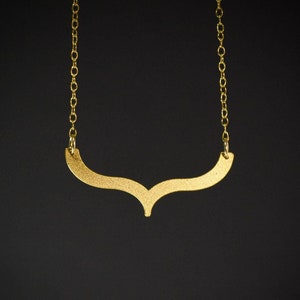 Geometric necklace art deco necklace gold geometric minimalist bracket necklace