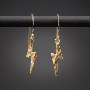 Lightning bolt earrings gold lightning bolt dangle