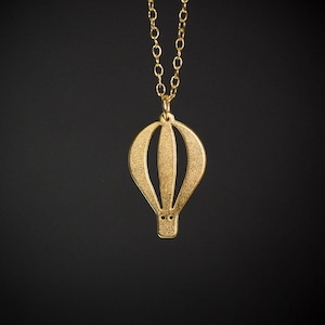 Air balloon necklace gold hot air balloon charm air balloon pendant
