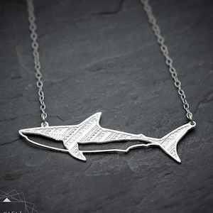 Shark Necklace Geometric Shark Animal Necklace Shark Jewelry Ocean Necklace Geometric Necklace Grate White Shark Sea Life Jewelry Etsy