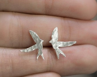 Schwalbe Ohrringe Silber Schwalbe Ohrstecker Schwalbe Vogel Ohrstecker